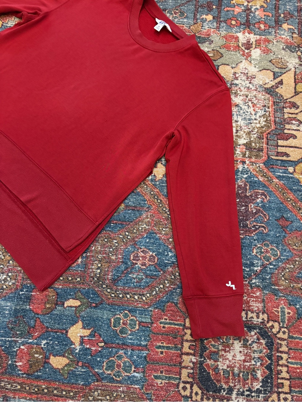JoyLab Red Crewneck Thermal Pullover